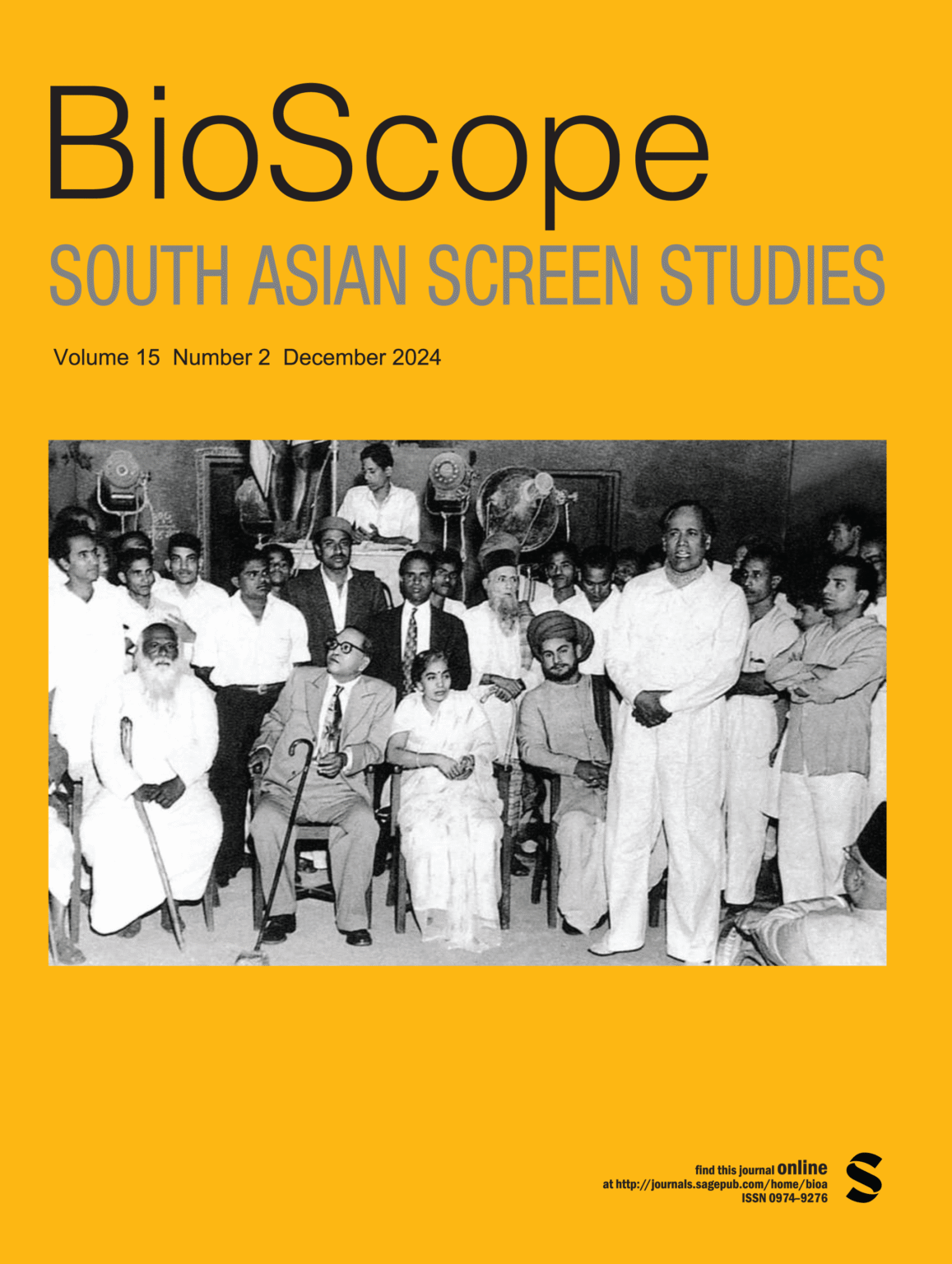 Screen Studies BioScope: South Asian Screen Studies - Journal Subscription Services