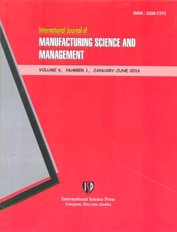 International Journal of Manufacturing Science and Management